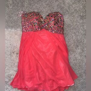 brand new coral homecoming dress